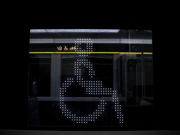 LED Bild Rollstuhlfahrer